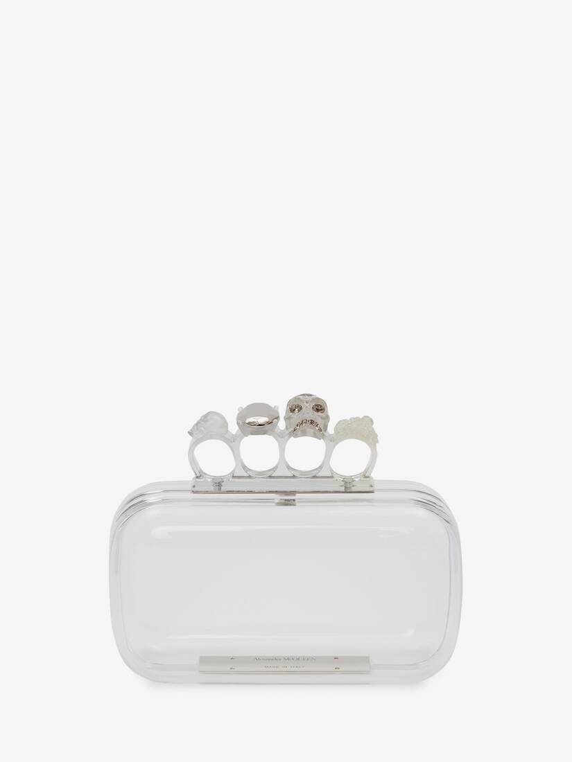 Bolsos De Mano Alexander McQueen Skull Four-Ring Mujer - Blancos - Mexico 089-ZGKXSI